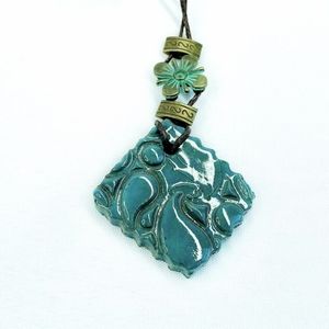 Handmade Boho Ceramic Necklace